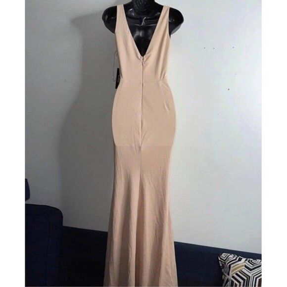 Lulus Women's Adelina Blush Sleeveless Mermaid Maxi Dress - Picture 9 of 15